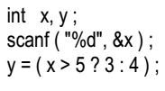 Examples The following program store 3 in y, if x is greater than 5, otherwise