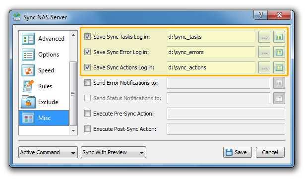 5.9 File Synchronization Logs SyncBreeze Server provides a number of different types of file synchronization logs allowing one to save log files listing file synchronization tasks, file