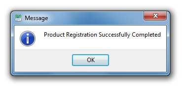 'Register' button located in the top-right corner of the window, enter your name or your company name, enter the received unlock key and press the 'Register' button.