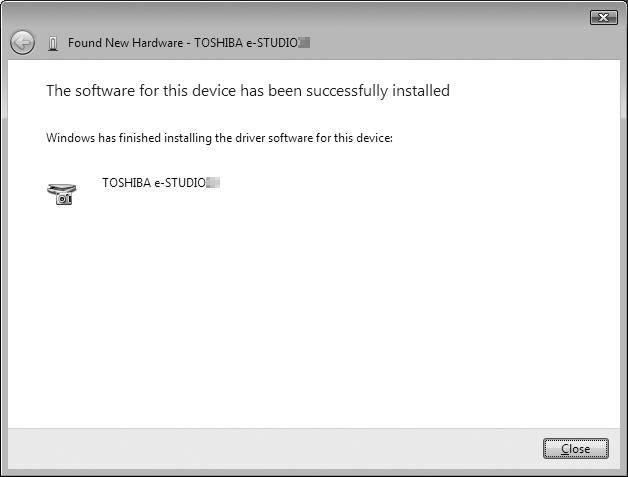 9 If a message prompting you to confirm the device software installation appears, select the option of trusting the publisher such as [Install] or [Continue Anyway] to proceed with the installation.