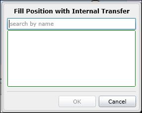 Filling an Open Position with an Internal Transfer 1.