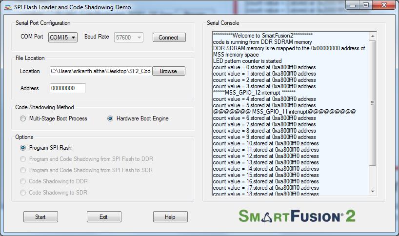 SmartFusion2 SoC FPGA - Code Shadowing from SPI Flash to DDR Memory Conclusion Figure 16.
