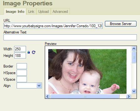 Formatting Options The Border box on the left will draw a border around your picture. The width of the border is determined by the number you enter in the box.