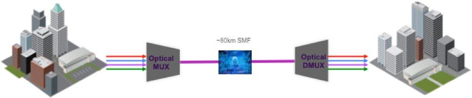 Multiple Applications for Metro and Long Haul The high spectral efficiency of PM-QPSK modulation allows the signal to propagate 100Gb Ethernet traffic through many cascaded reconfigurable optical