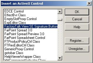 Configuration of the FactoryTalk View SE Signature Button 1.