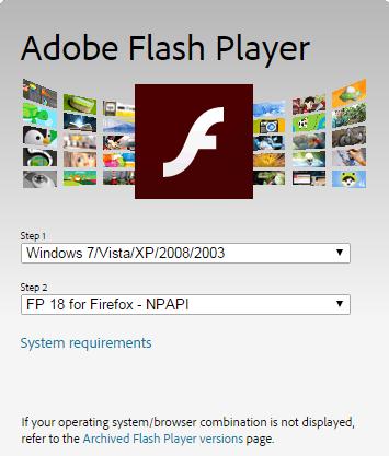 Installing Adobe Flash Player The client software requires Flash Player to enable playback of assets in the Media pane.