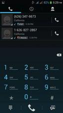 Contacts List Select a contact then select the phone number to call. To end a call, touch the red END button.