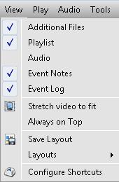 User Settings View Menu Viewer 7 has several user configurable settings. The View menu item allows the user to change the way they want their interface to look and feel.