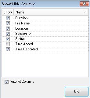 This list as can be filtered by the status of the file by using the filter pull down.
