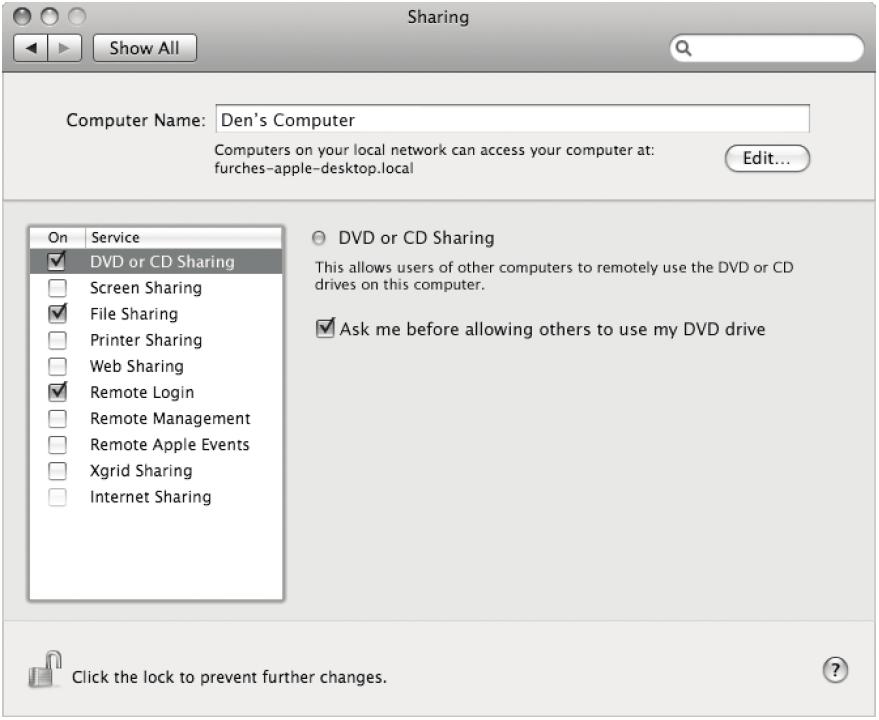 Sharing Discs with Remote Disc You can enable DVD or CD sharing on a networked Mac or Windows computer using the Remote Disc feature, allowing the MacBook Air to share the discs you insert into the