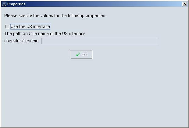 After the files have been copied to the client you will be asked to specify the special interfaces of your client: If you want to use the US interface, please select the "Use the US interface" check