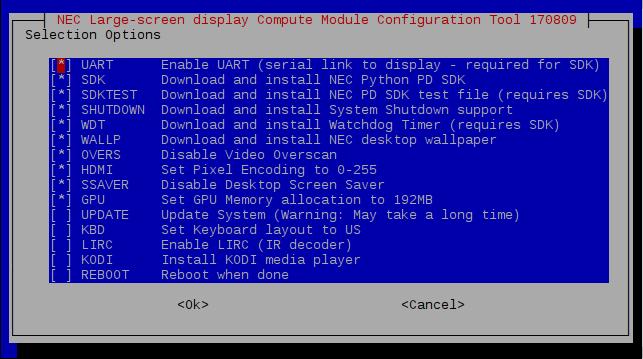 13 Compute Module Configuration Tool for Raspbian NEC has created a menu based tool for automatically downloading and configuring various components and settings for Raspbian OS on the Raspberry Pi