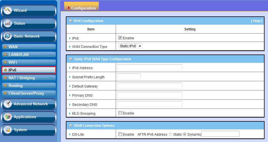 3.1.4 IPv6 Setup The growth of the Internet has created a need for more addresses than are possible with IPv4.