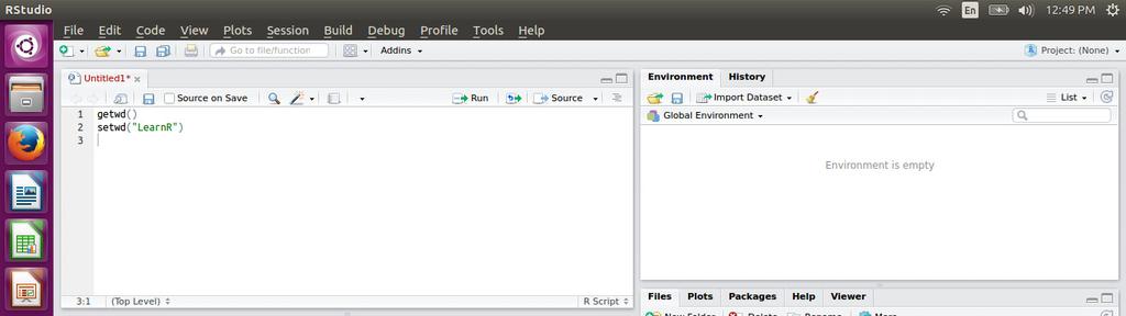 12. Open a new script file and type your commands.