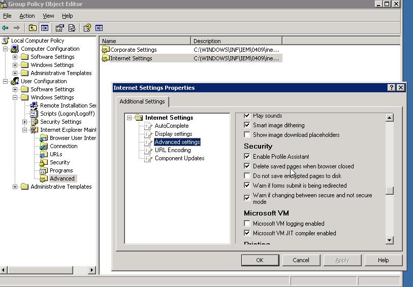 Click OK and close Group Policy Object Editor.