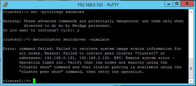 14 16 Figure 3-42: 17. Issue the cluster peer show command.
