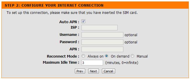 Configure your 3G Internet