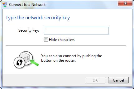 Section 4 - Security 5. Enter the same security key or passphrase that is on your router and click Ok.