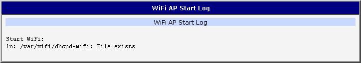 EXPANSION PORT DESCRIPTION 4.1.4. Start Log If there is some problem during starting WiFi connections, you can cause Start Log in the Status section.