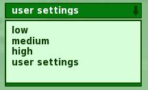 Program settings In order to navigate to the program settings, depress Settings button in the menu.