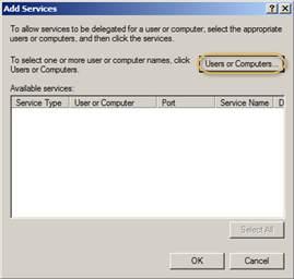 Select the Trust this user for delegation to specified services