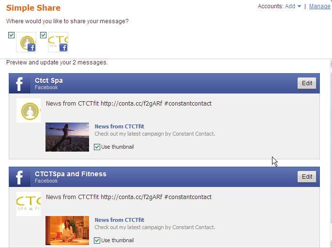Using SimpleShare Want to spread the word about your latest email on Facebook, Twitter, or LinkedIn?