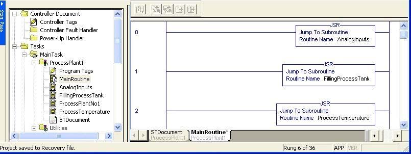 Chapter 2 Software Conversions - Program Structure More details on programming in RSLogix 5000 software can be found in the ControlLogix User Manual, publication 1756-UM001.