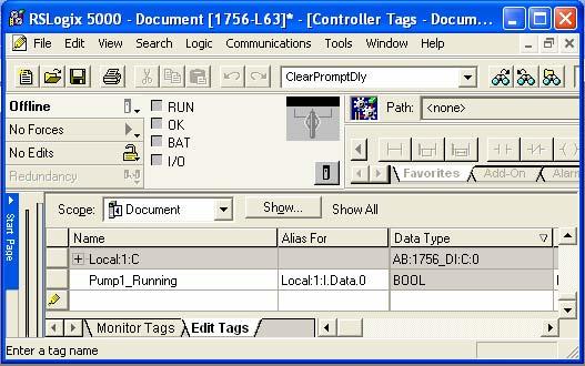 Chapter 2 Software Conversions - Program Structure When the alias tag is created, it will appear in the tag list as follows.