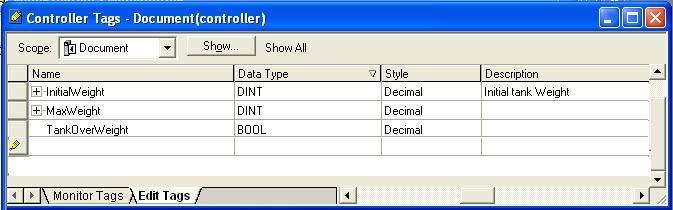 Chapter 2 Software Conversions - Program Structure There is no address field in RSLogix 5000 software so the internal registers can be given any name as defined by the user. An example is shown below.