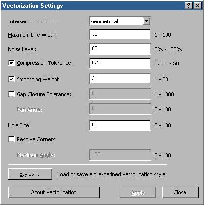 This can help you save time by allowing you to see how the settings will affect the vectorization.
