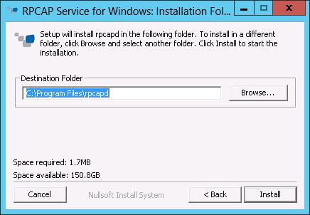 7. If RPCAP Service was previously installed, click Yes to delete the previous service. 8. When the installation is complete, click Close.