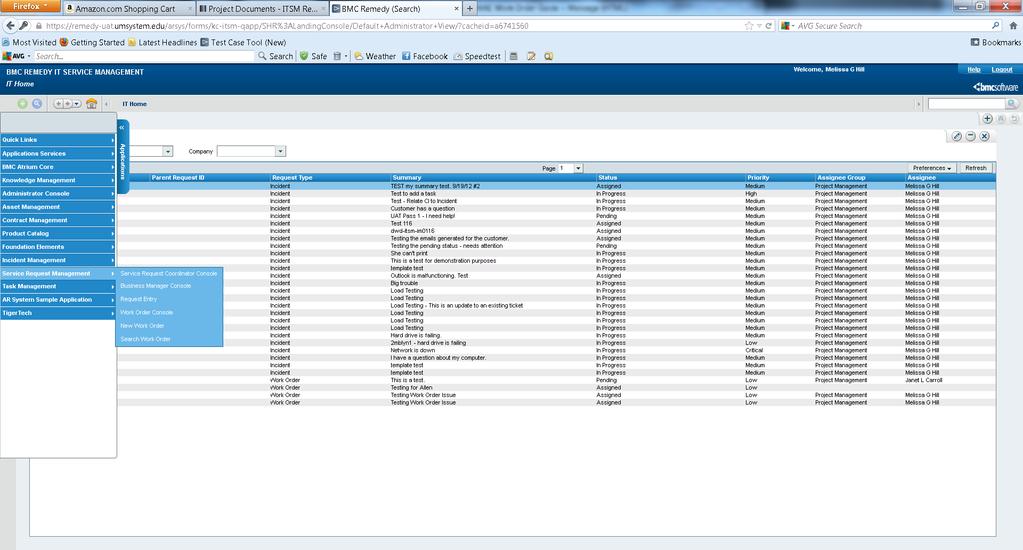 6.0 The Work Order Console 6.1 Navigating to the Work Order Console 1.