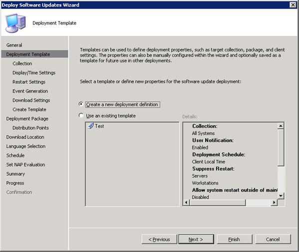 5. Select the collection for the software update deployment by using the Browse