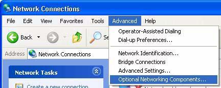 Chapter 19 Universal Plug-and-Play (UPnP) 3 In the Network Connections window, click Advanced in the