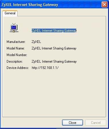 Network Connections: My Network Places 6 Right-click on the icon for your ZyXEL Device and select Properties.