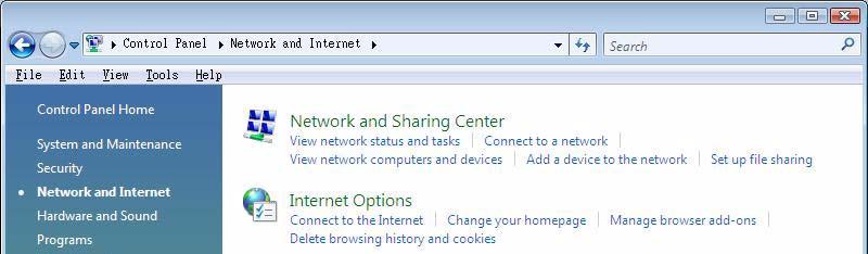 Figure 156 Windows Vista: Control Panel 3 Click Network