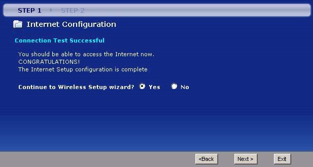 Chapter 5 Internet and Wireless Setup Wizard 5.