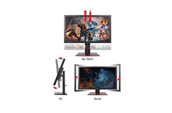 Ergonomically Designed for Gamers To lock in that perfect angle necessary for drawn out epic gaming sessions, this monitor features a fully adjustable ergonomic stand capable of considerable swivel,