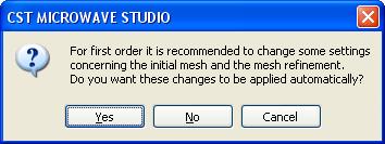 CST MICROWAVE STUDIO 2010 Workflow and Solver Overview 73 Even higher order (higher than second order) field approximation schemes are available, and may be selected in the drop down box: If a higher