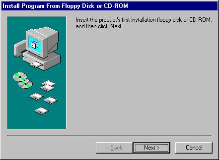 Fig. 12.4 [Install Program From Floppy Disk or CD-ROM] dialog box (4) Click the <Next> > button. The dialog box shown in Fig. 12.5 will then be displayed.