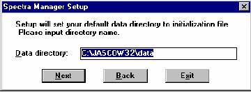 (2) Click the <Next> button. The screen shown in Fig. 12.8 will be displayed. Fig. 12.8 Data directory input screen 12.1.2.4