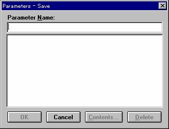 Saving spectrum measurement parameters Parameters can be saved to the parameter library on the disk. Click <Save...> in the [Parameter] dialog box to open the dialog box shown below. Fig. 5.