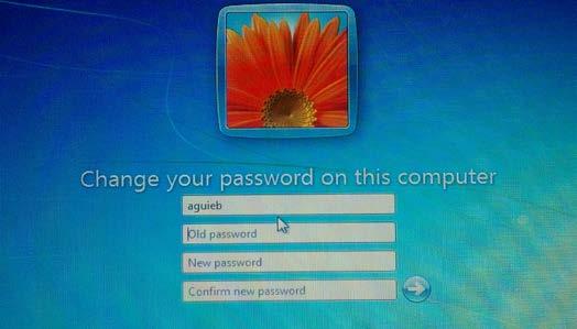 3. Enter your Old password. 4. Enter your New password. 5.