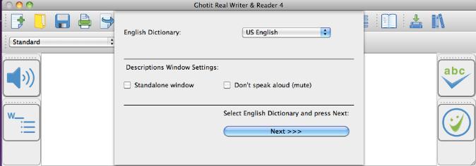 To customize the software, activate Real Writer & Reader window e.g.