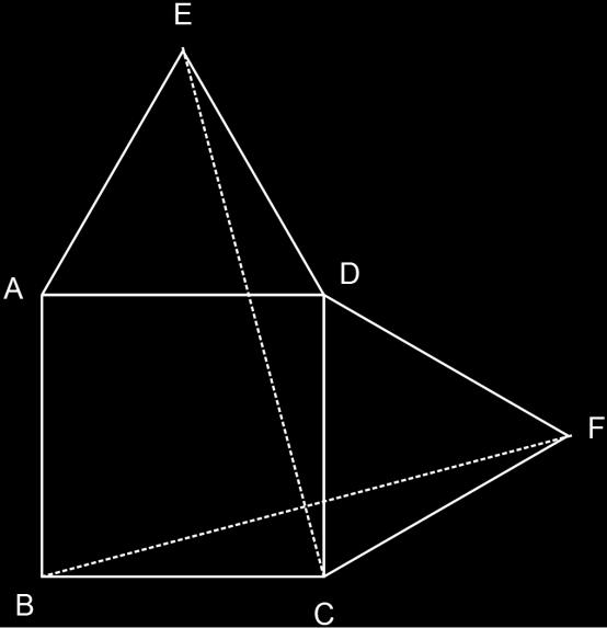 EDC = BCF = 90 + 60 = 150. Also, BC = CF = 1 unit and CD = DE = 1 unit. Hence two sides and the included angle of triangle CDE are equal to two sides and the included angle of triangle BCF.