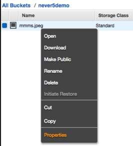 To open/download an object: In the Amazon S3 console, in the Objects & Folders list, right-click on