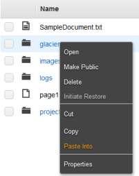 Step 3: Open the location where we want this object. Right-click on the folder/bucket where the object is to be moved and click the Paste into option. How to Delete an Object?