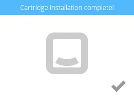19. The right cartridge has been installed. Select the checkmark to continue. 20. Select PRINT to continue. 21. It is recommended that Auto Level is performed prior to the first print.
