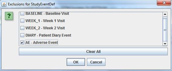 check AE- Adverse Event : Clicking OK several times generates the mapping script: stating that