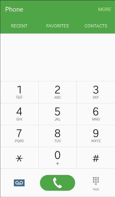 Phone Screen Use the Phone screen to access the dialer keypad, recent calls, favorites,